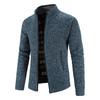 Men S Stand Collar Zip Up Knit Cardigan Jacket Long Sleeve Slim Fit Autumn Coat