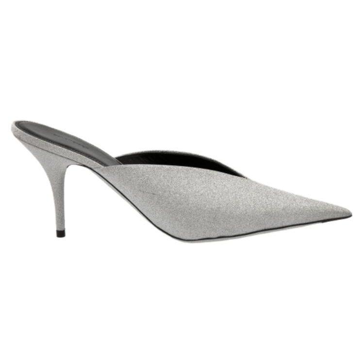 Balenciaga Glitter Knife Slingback 'Silver' Women's 579279WA7018163