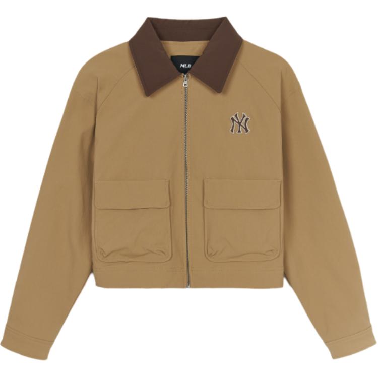 

New MLB New York Yankees Jackets & Coats Women s Khaki 3FJPB0146-50BGD XS