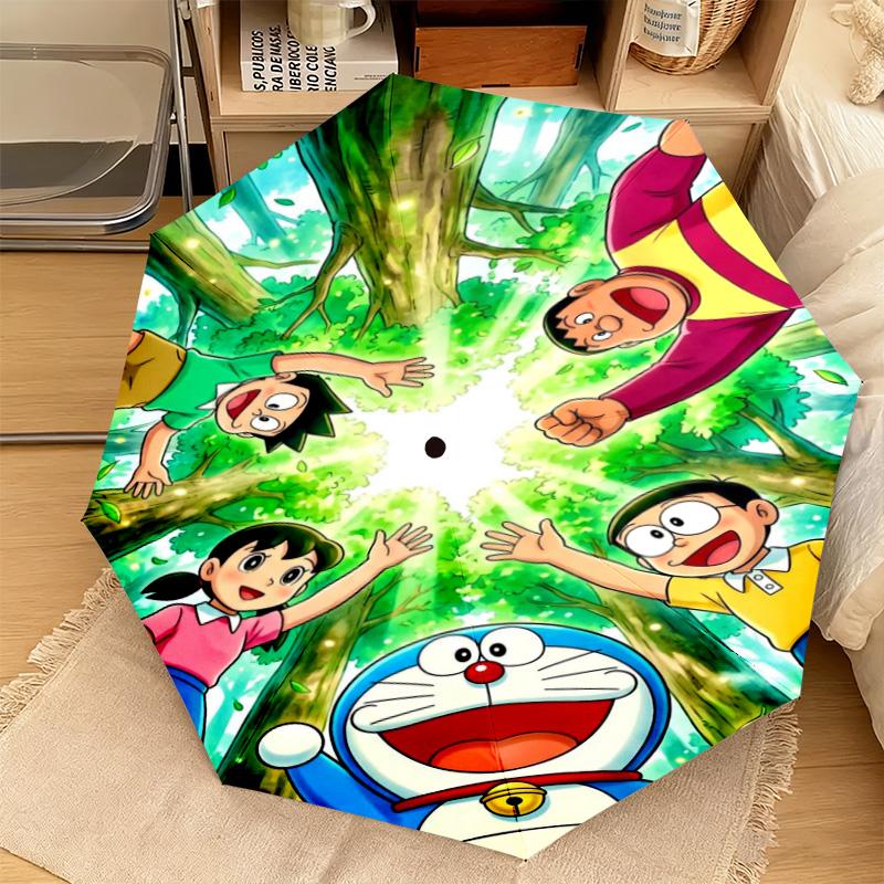 1PC Doraemon  Automatic Umbrella - Suitable Travel Outdoor Portable Umbrella Birthday Gift Daily Essentials