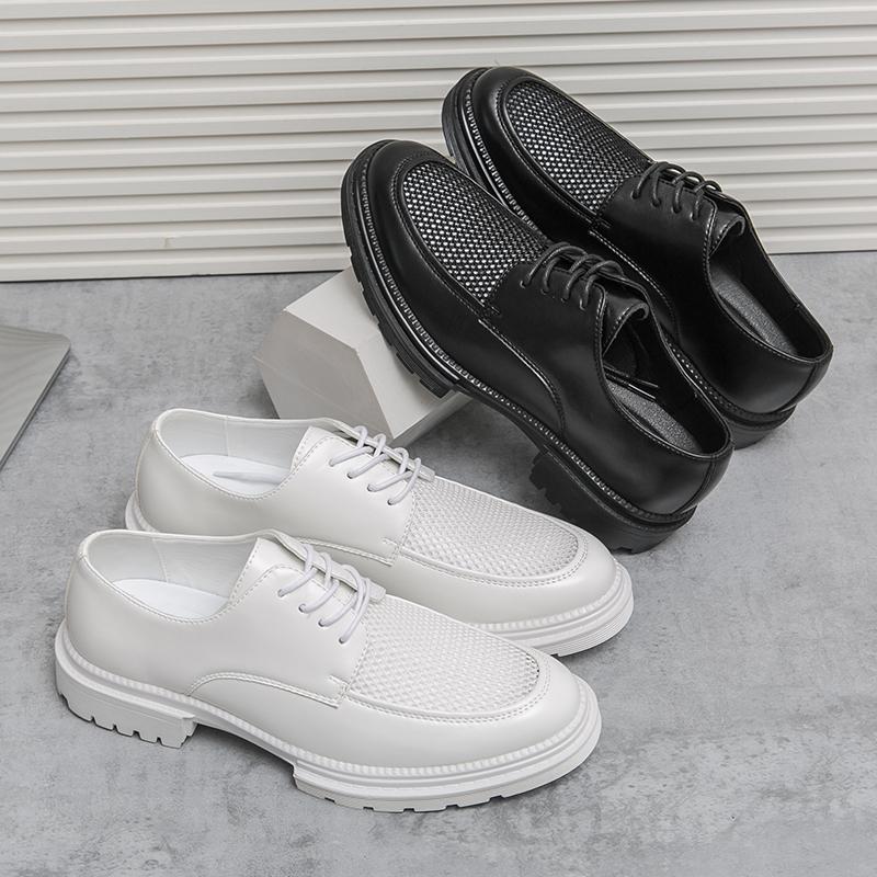 Men Shoes New Summer Derby Shoes Thick Soles Non-slip Comfortable Leather Shoes American Busines Travel Shoes Size 38-46