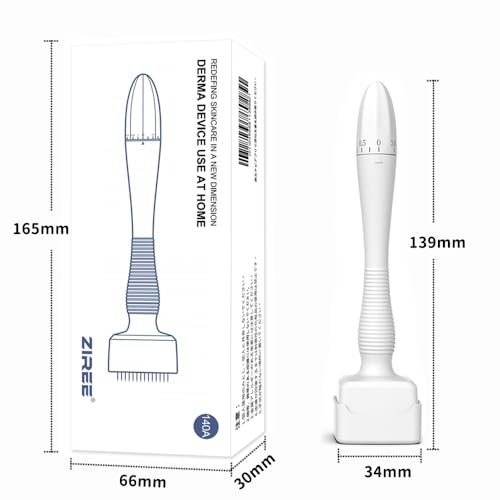 [Medically Certified] Microneedle Stamp with 140 Needles, Adjustable to 3mm Length, for Beautiful Skin, Scalp, Thinning Hair, Pore Care, Face Care, Sk