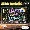 Kid Drawing Toy Led Note Board Diy Acrylic Board With Colour Pens Led Drawing Board Luminous Blackboard Wordpad With Night Light