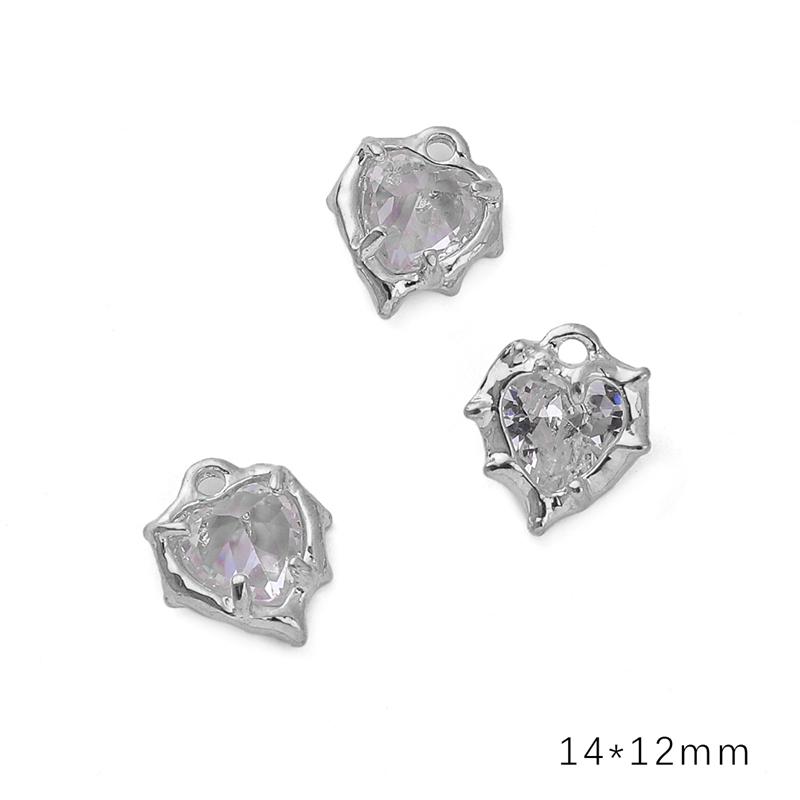 Γούρι Κράματος Διαμαντιού Καρδιά Αστέρι Φεγγάρι Μενταγιόν Κολιέ Βραχιόλι Σκουλαρίκια Αξεσουάρ Κοσμημάτων DIY