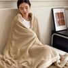 Double-Sided Thick Velvet Shawl Blanket - Winter Coral Fleece Flannel