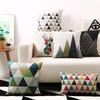 Nordic Fashion Black Geometry Pillow Cover Geometric Triangles Deer Cushion Home Decorative Pillowcase Office Sofa