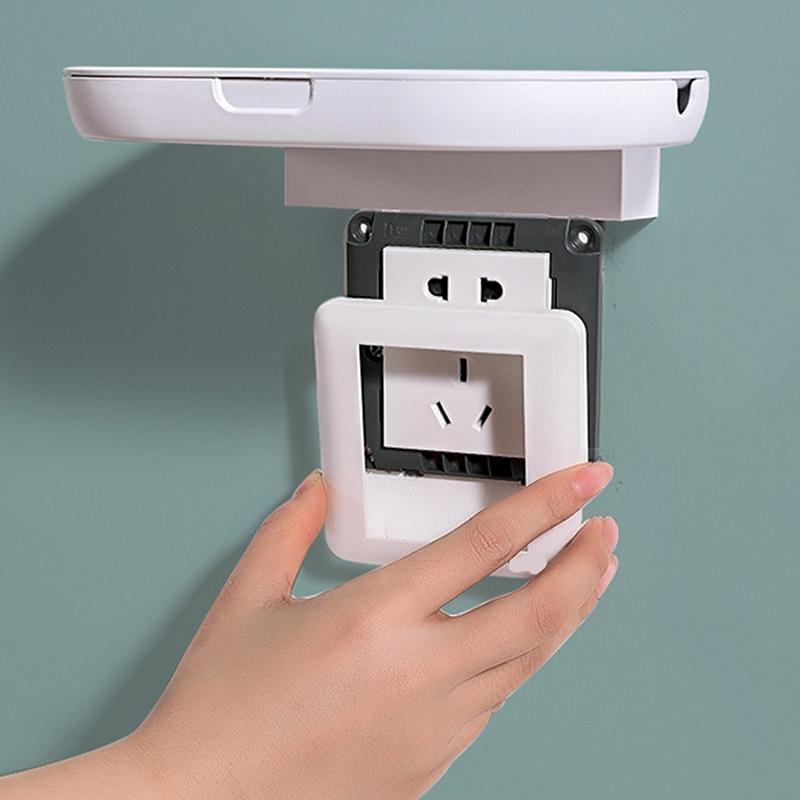 Punch-Free Socket Storage Rack On The Wall Router Shelf Outlet Placement Holder Cable Organizer Bedroom Living Room Decoration