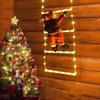 LED Ladder Light Strip Climbing Santa Claus with 8 Modes USB Christmas Decoration for Home Window And Christmas Tree