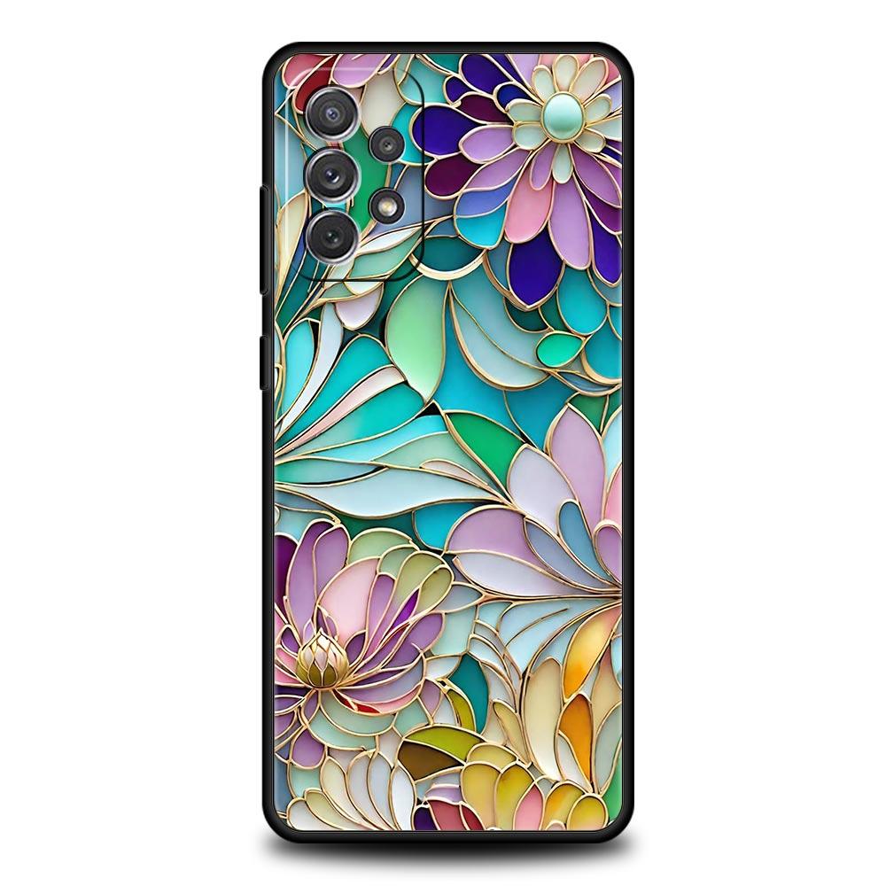 Flower Pattern Phone Case For Samsung Galaxy A17 A07 A55 A35 A25 A15 A05s A33 5G A31 A23 A21s A13 A41 A73 A53 A51 A71 A03s Cover