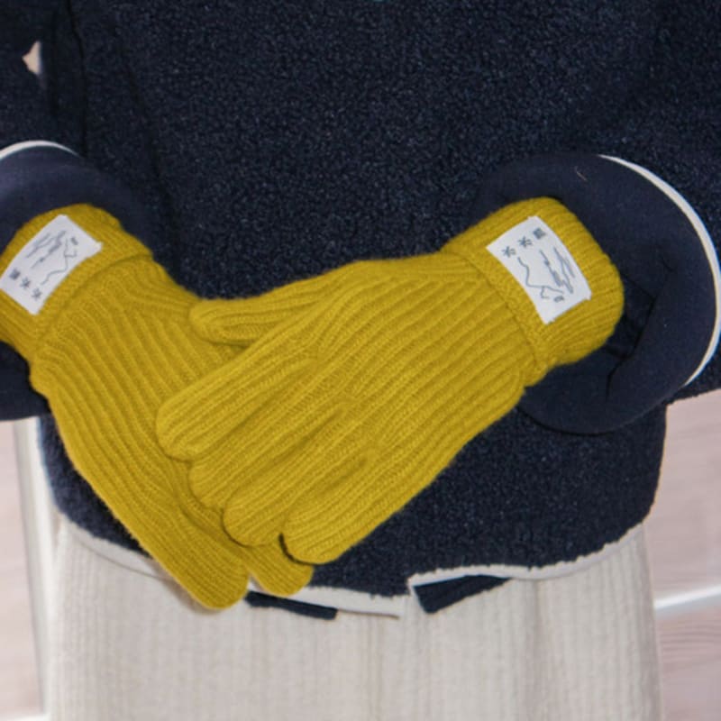 SUSUMU SEOUL CASHMERE GLOVES Chocolate