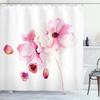 Watercolor flower shower curtain with hooks-soft pink flowers, dreamy spring art, fresh floral bathroom decoration