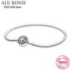 New Fit Original Real 925 Silver Authentic Pan Bracelet For Women Princess Star Couple Diy Fashion Wedding Jewelry