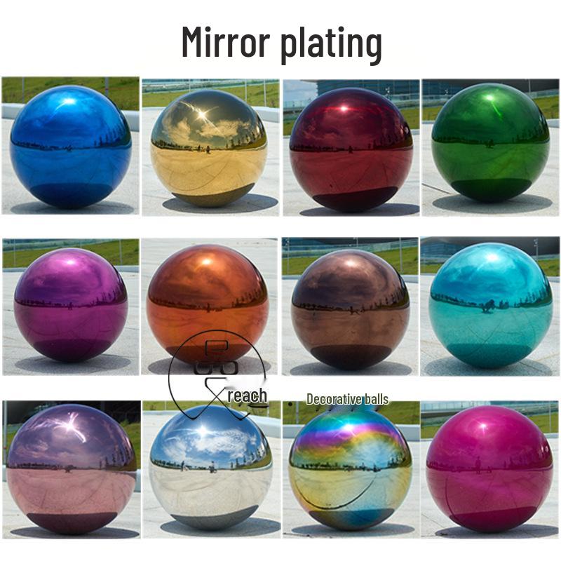 Red Stainless Steel Hollow Sphere for Decorative Hanging or Display