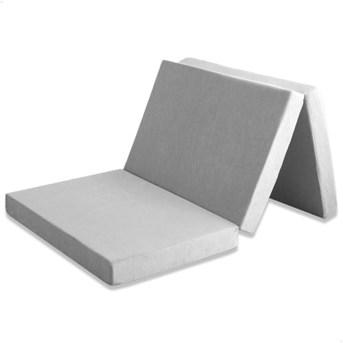 Tansugen Single Mattress, 10cm Thick, "Jun" High Resilience(R), 25D Density, 190N Firmness, Tri-Foldable, Washable, Pile, 13810084(100394)