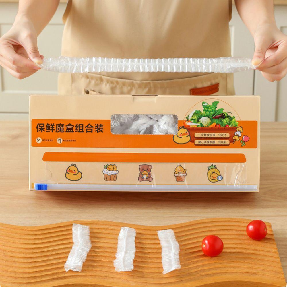 Lebensmittelechte Frischhaltefolien-Abdeckungsset Einweg-Frischhaltefolie Neue Lebensmittelabdeckung Lebensmittelaufbewahrung