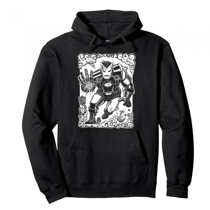 Iron Man Unisex Erwachsenen Linolschnitt Hoodie