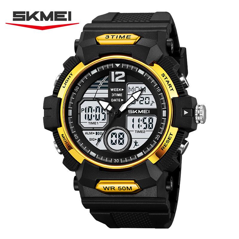 Men's Watch World Time Waterproof Luminous Sports Electronic Watch Student Outdoor Sports Electronic Watch