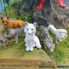 Simulated Forest Animal Model Gray Wolf Red Fox Arctic Fox White Male Lion Snow Leopard Children'S Cognitive Static Ornament