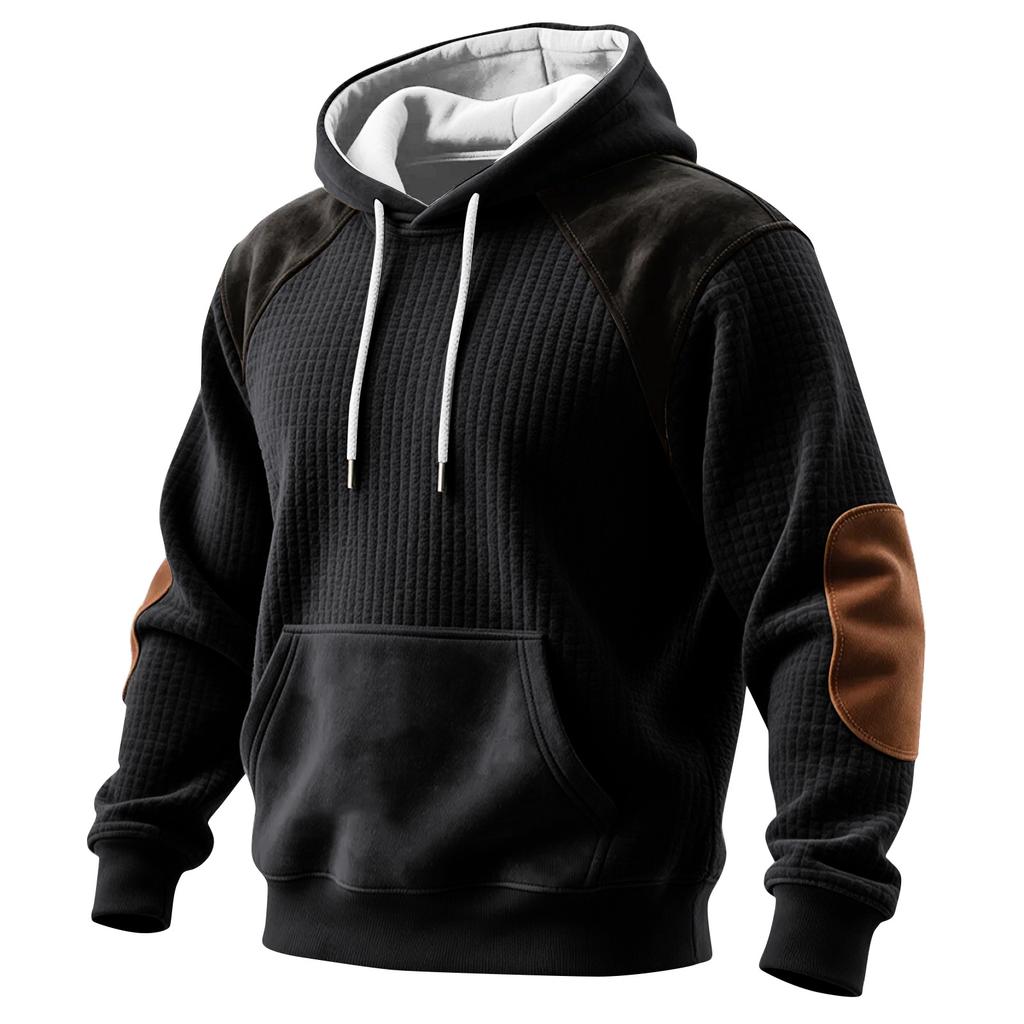 Men's Colorblock Sweatshirt Hoodie Men's Sports Large Size Casual Sweatshirt