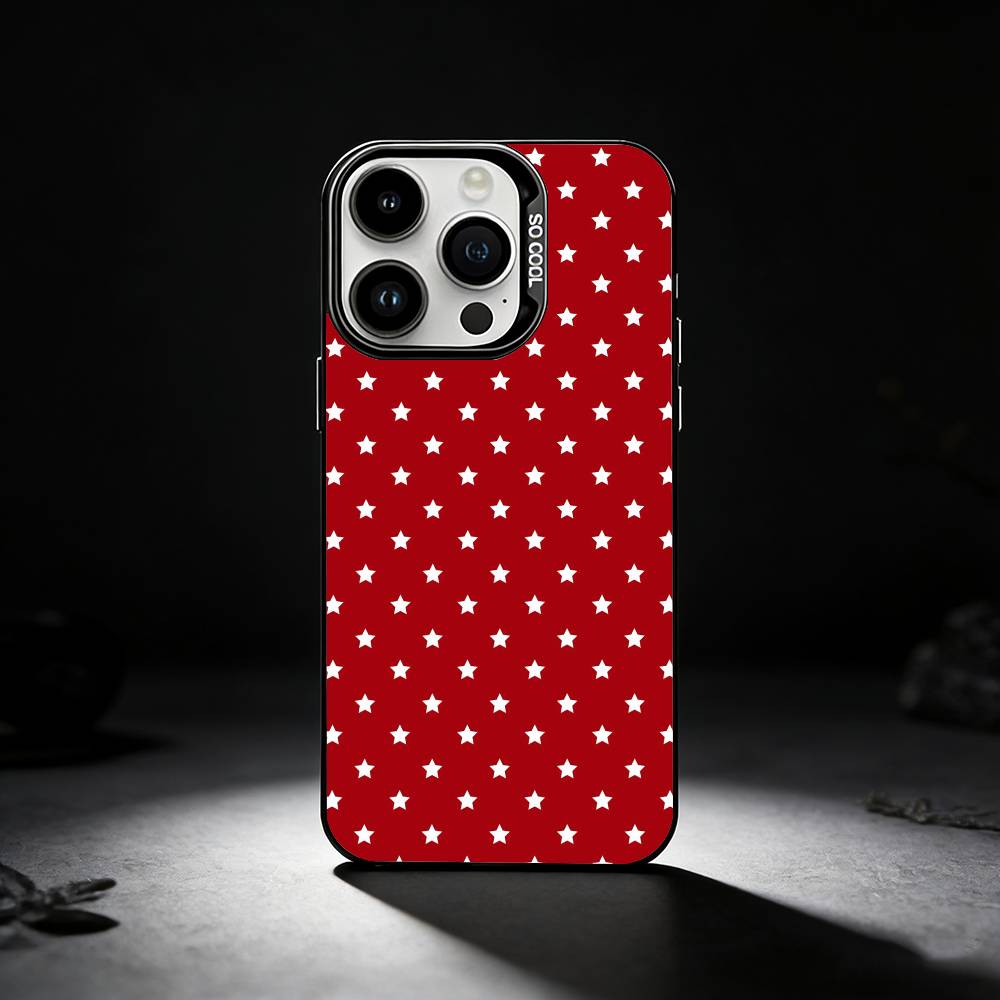 

INS Brown Red Polka Dots Phone Case For iPhone 17,16,15,14,13,12,11 Plus,Pro Max,XS,Colored silver phone case iPhone13PROMAX