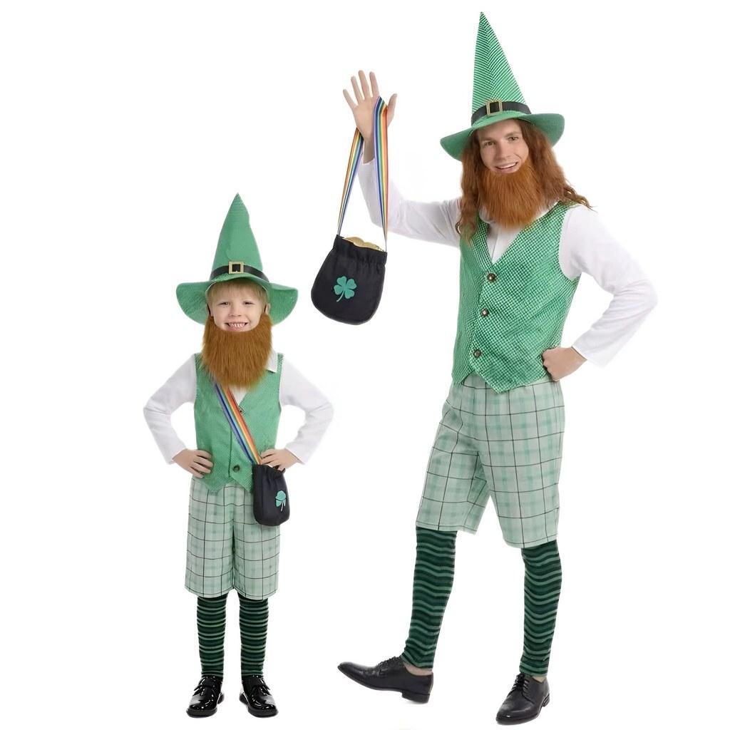 St Patricks Day Cosplay Costume For Children With Felt Fabric For Stage Performances And Parties