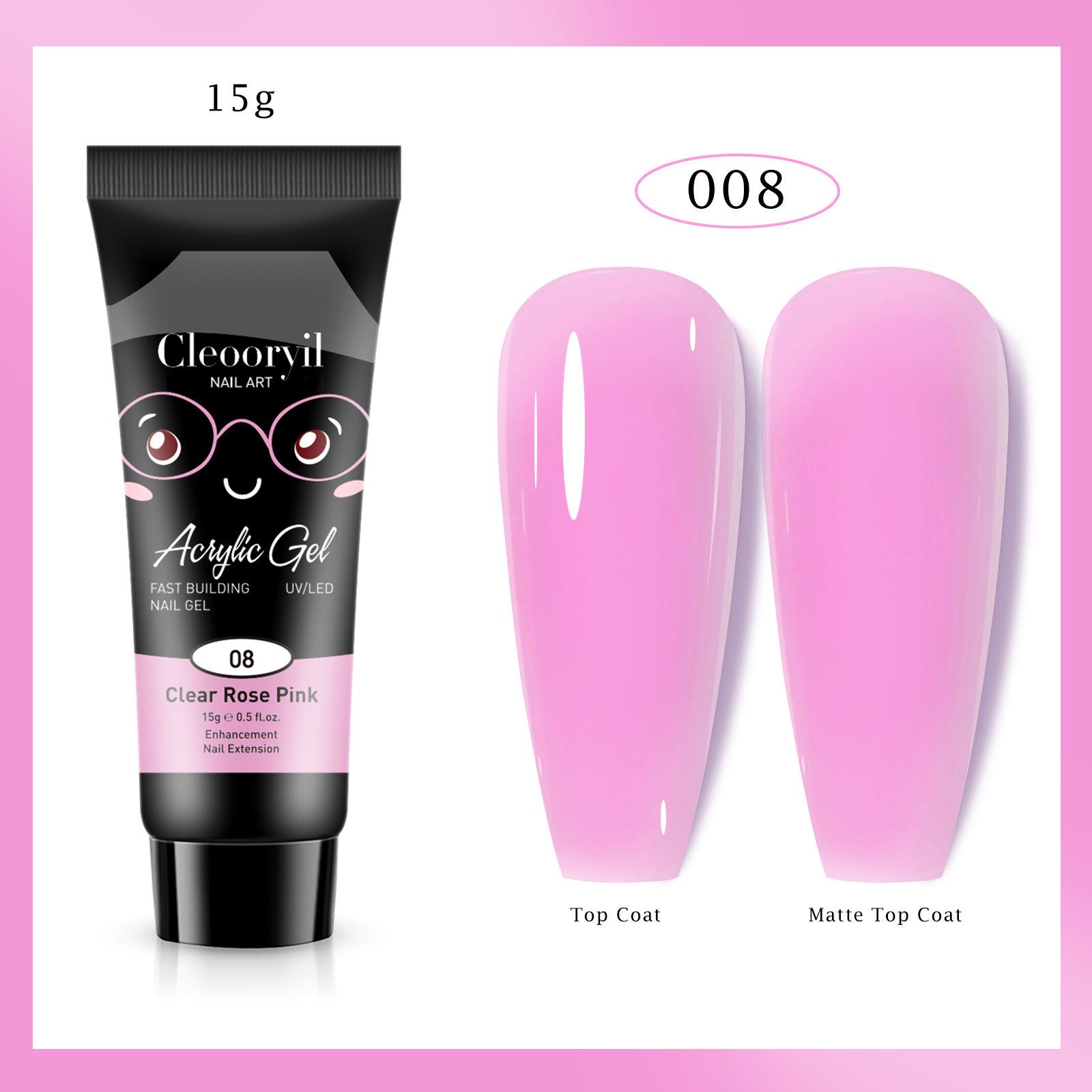 

УФ Твердый Гель для Наращивания Ногтей, 15 мл - Быстрый Кристаллический Гель для Быстрого Нанесения