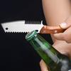 Tocător de ceapă verde din oțel inoxidabil cu mâner din lemn, feliator julienne pentru ghimbir și ierburi, răzuitor de pește, deschizător de sticle, rezistent la rugină, unealtă esențială pentru bucătărie