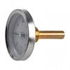 Aluminum Case Hot Water Pipe Temperature Gauge 0 120°C Removable Brass Pocket
