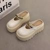 Wear Lazy Platform Slippers Baotou Half Slippers 2025 Spring and Summer New Height-increasing Cool Slippers Women