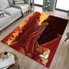 1pc Fire and Blood Office Carpet Chair Mats, Home Decor Mat Fantasy Theme Mat Durable Mat, Dragon Decor,Suitable for Fantasy Theme Lovers