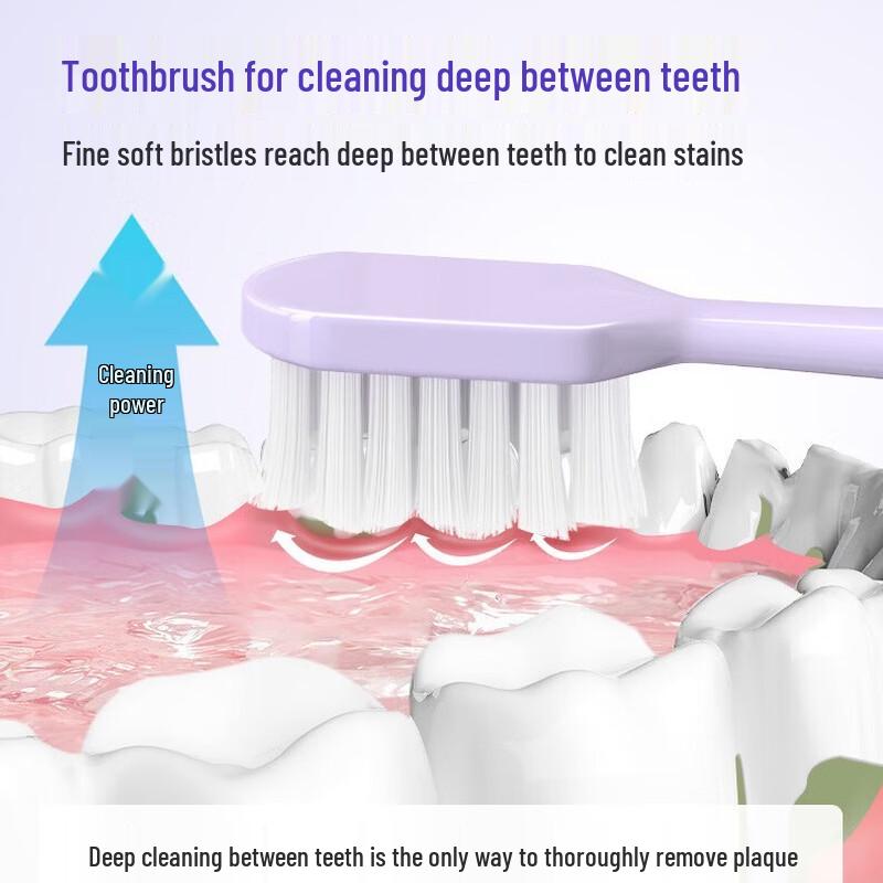 FAWNMUM Wide Fine Bristle Adult Toothbrush