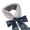 Scarf - Plush Leopard Ribbon Scarves for Winter Coat, Sweater, Blouse Shirt