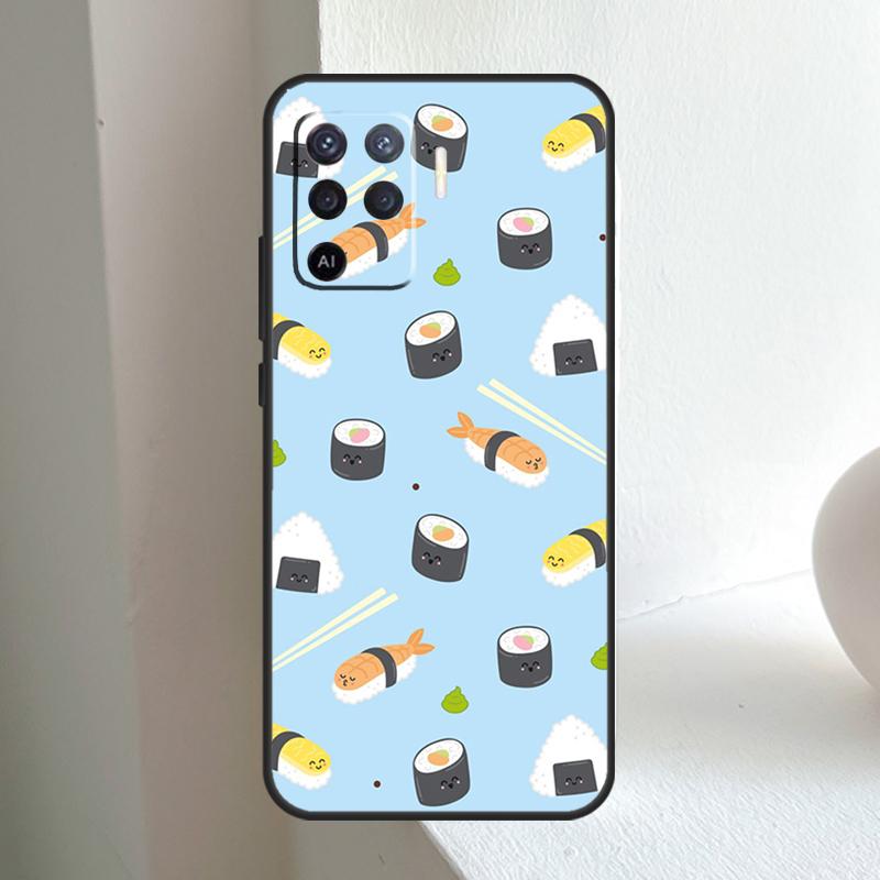 Japanisches Sushi Essen Für OPPO A80 A60 A40 A5 A6 Pro A15 A17 A57 A16 A76 A96 A18 A38 A58 A78 A98 A54 A74 A94 Hülle