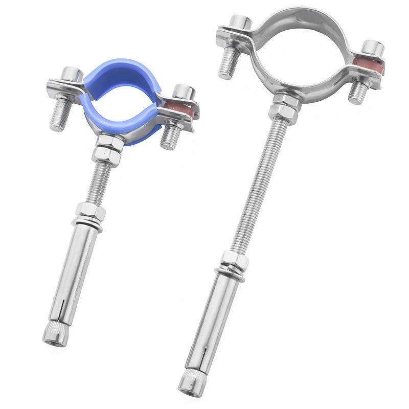 304 Stainless Steel Pipe Clamp Hanger for Gas and PVC Drain Pipes, Ceiling Support Buckle