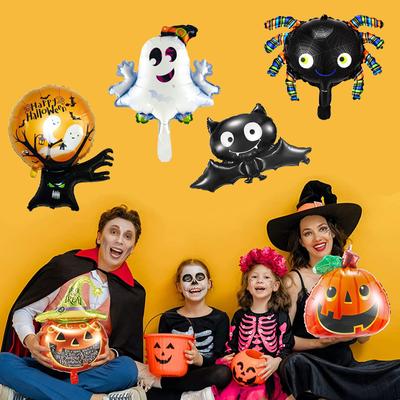 Halloweenský hliníkový film Balón Karnevalová party dekorace Rozvržení Kreslený dýně Netopýr Lebka Duch