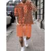 Summer Fashion Men's Suit, Digital Print T-shirt and Shorts Two-piece Set