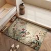 New Chinese-Style Flower Diatom Mud Floor Mat, Toilet Cushion, Door-To-Door Bathroom Quick-Drying Toilet Door Mat