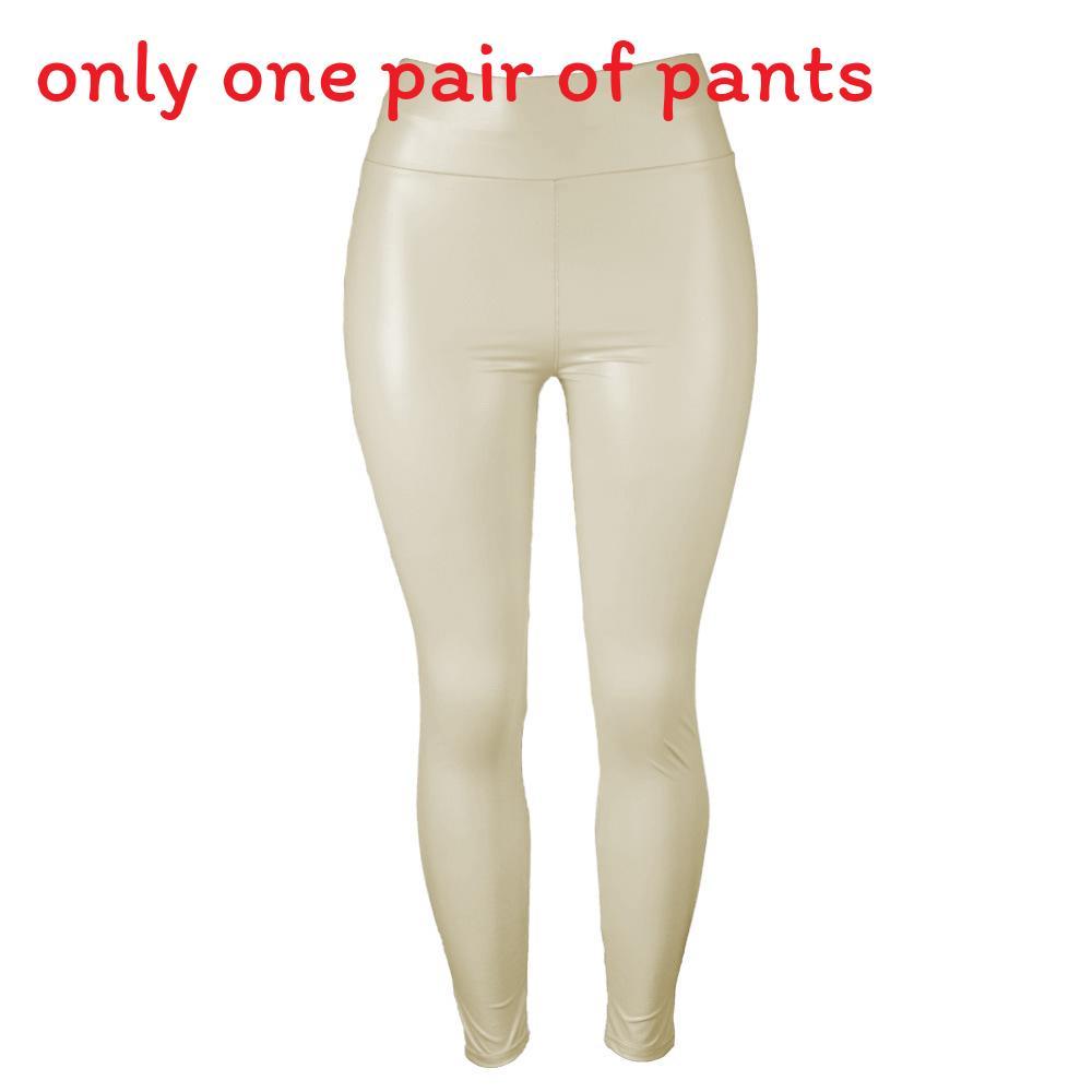 Pu Leather Pants For Women With High Waist And Slimming Fit For Casual Wear