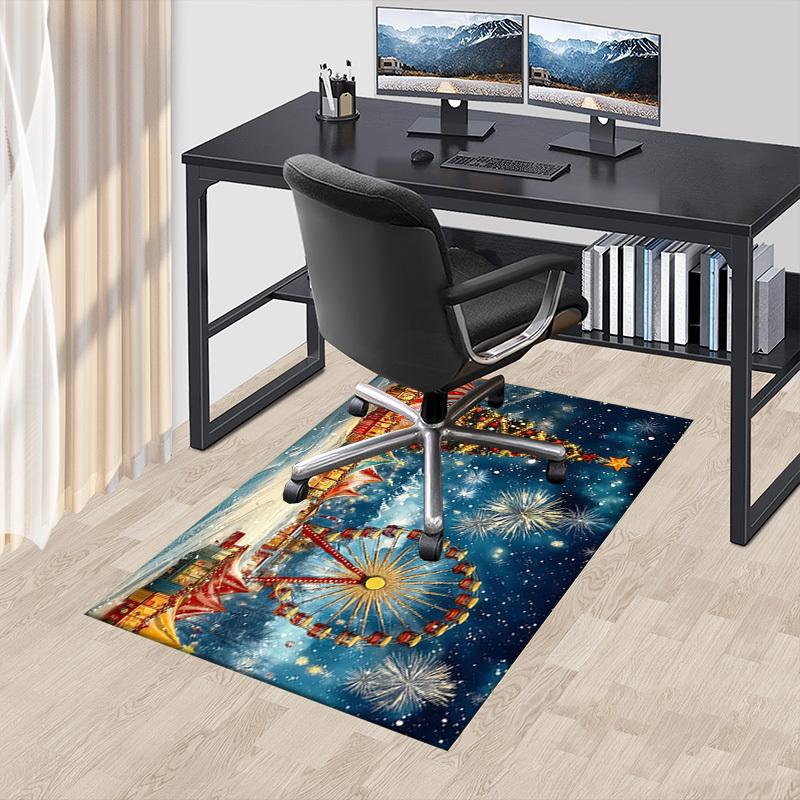 

Christmas Carnival Crystal Velvet Office chair mat Area Rug - Non-Slip, Floor Mat, Office Desk Chair Rugs,Christmas Gift-1106189 60cm by 90cm