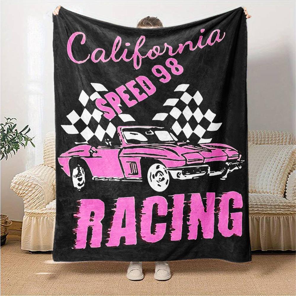 1pc California Speed 98 Racing Soft Flannel All Season Throw for Home, Office, Outdoor UseDurable Comfort Soft Warm Throw for Home
