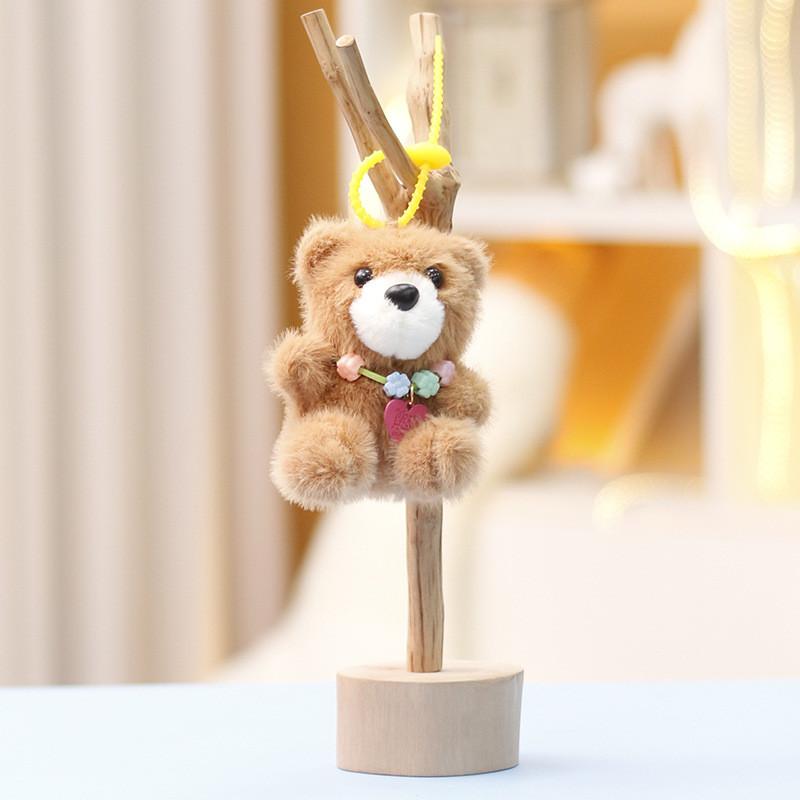 Bear Stuffed Plushie Pendant With Soft Pp Cotton Filling Keychain Women For