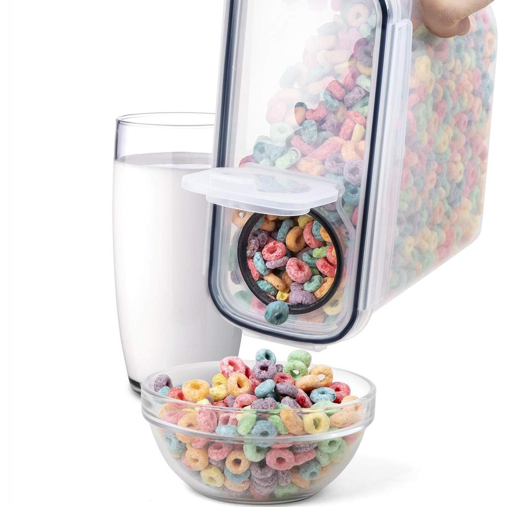 Cereal Containers Storage Set 4L Airtight Large Food Storage Containers Dispenser Plastic Cereal Storage Containers