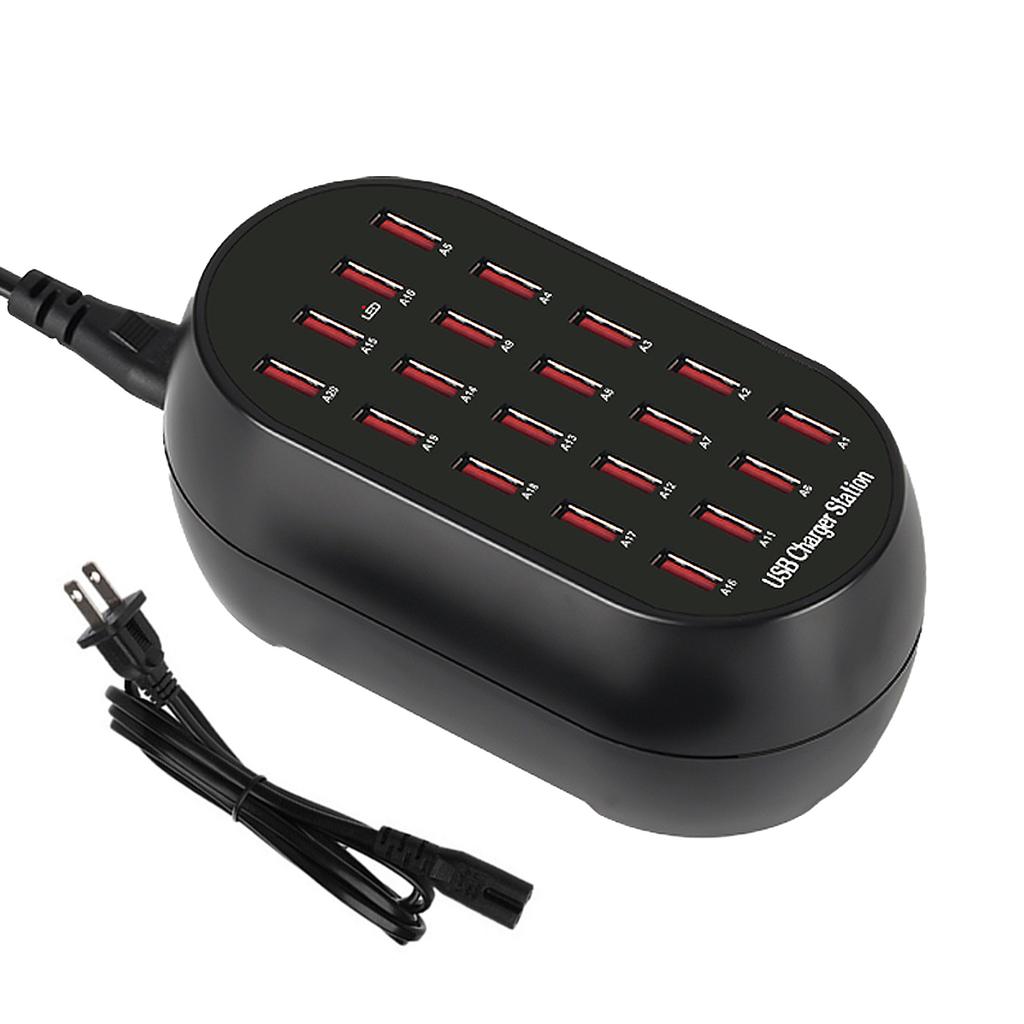 Multi USB Charger Station, 10/20 Port USB Multi Port Charger USB Charging Station for Multiple Device for Smartphone