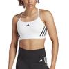 Adidas Aeroreact Training Light Support Three-Stripes Bra, Women's, IKV31, White/Black (IU1716), J/2XAB
