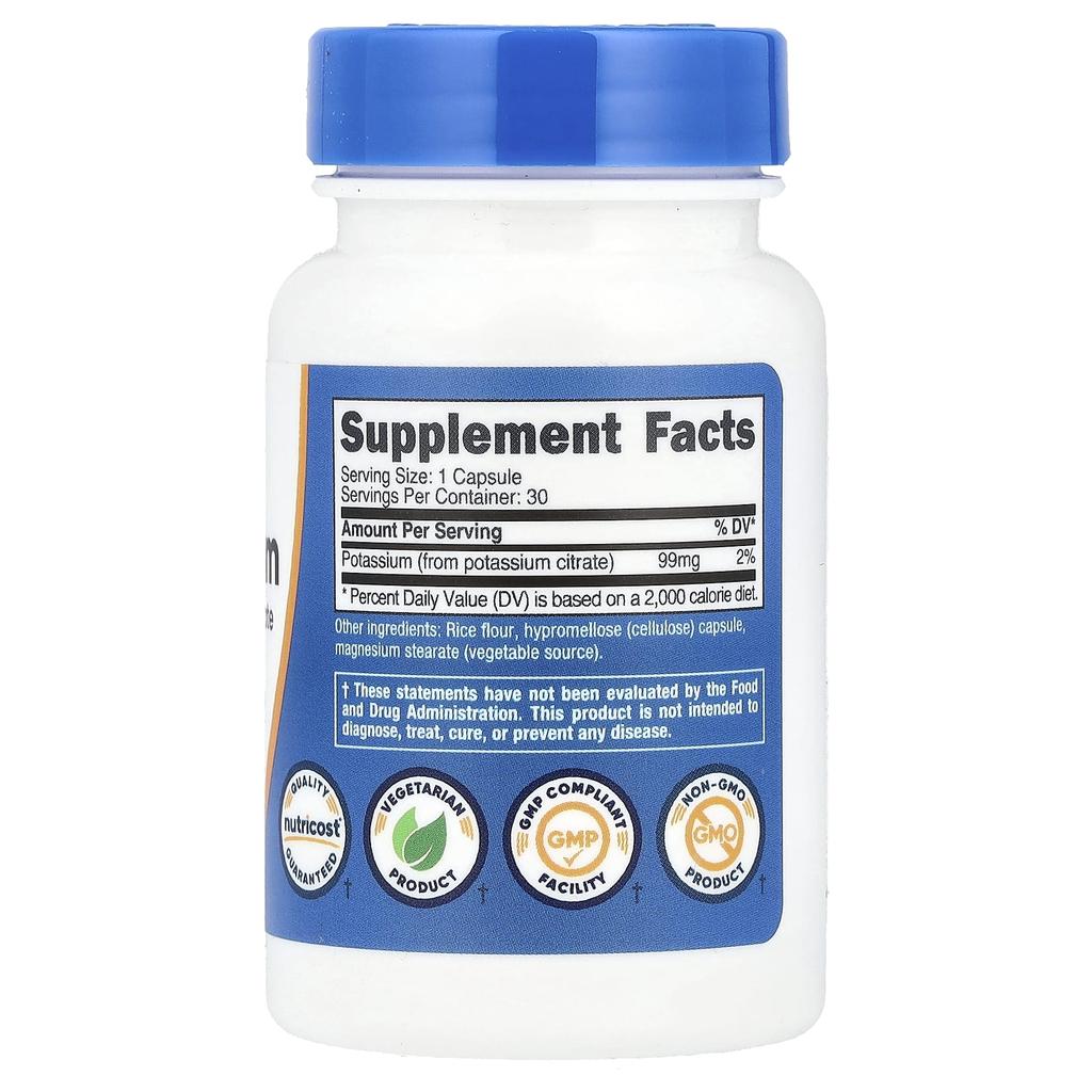 Potassium, 99Mg, 30 Capsules