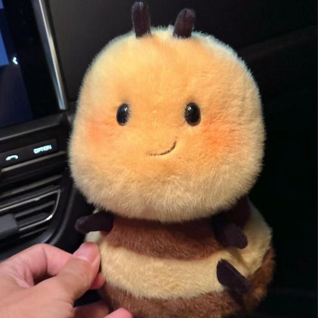 20CM 1PC Chubby Smiling Bee Plush Doll Realistic Collectible Figure Children Bedroom Nursery Sofa Car Baby Shower Birthday Gift