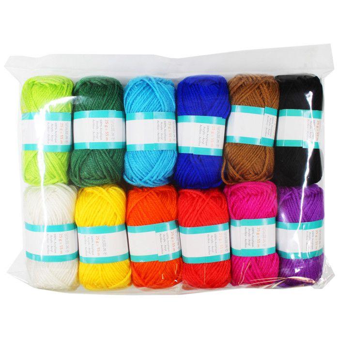 Kit à feutrer - Sodertex - L799051 - 12 pelotes - 100% acrylique - 55 mètres par pelote