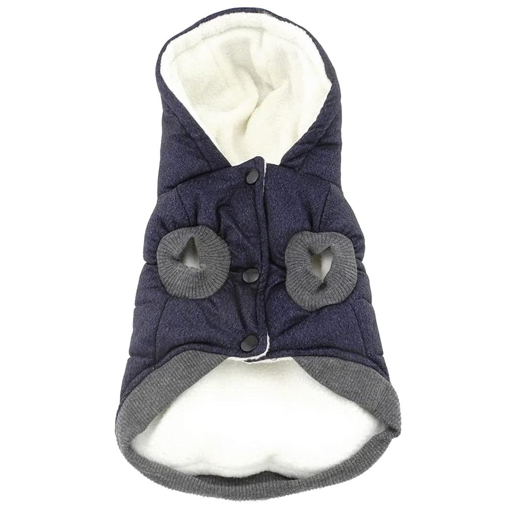 Jacket, Sweatshirt, Winter Down Jacket, Anumal Domestic Hooded Coat, Warm Clothes For Large Medium Dogs (L (Chest: 44cm, Neck: 29cm), Gray)