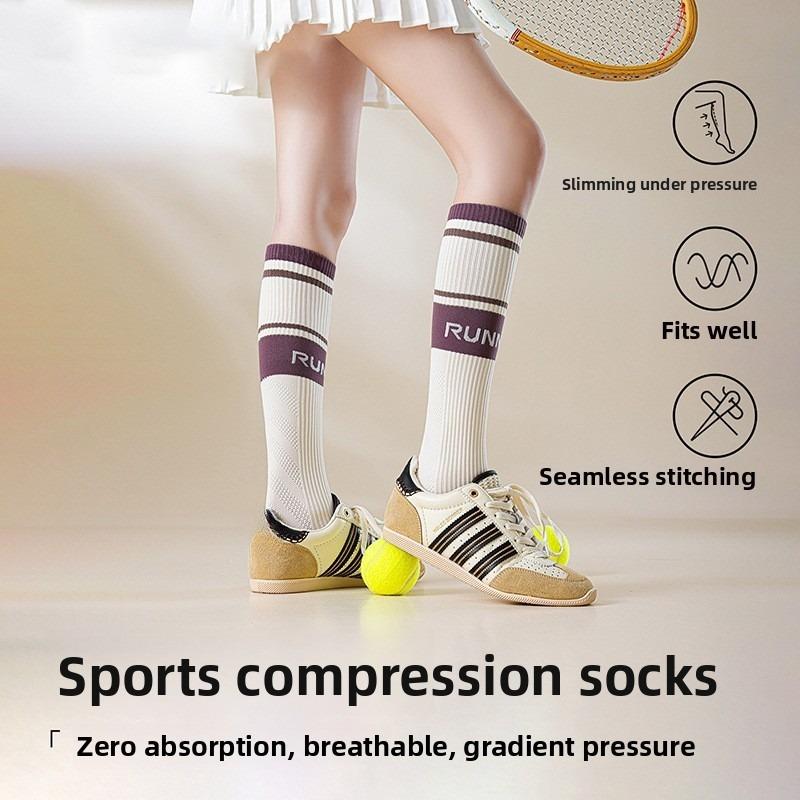 Female Summer Thin Pilates Running Cycling Fitness Yoga Professional Exercise Pressure Calf Socks