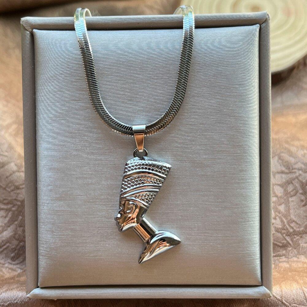 Edelstahl Übertrieben Punk Groß Rund O-förmig Anhänger Halskette Damen Herren Klobig Schlangen Klinge Kette Grunge Steampunk Schmuck